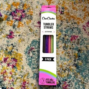 Chat charms glitter straws 6 pack​
